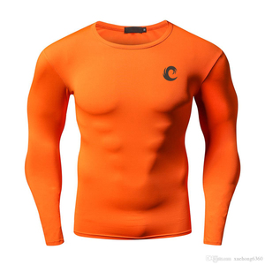 Camisa de compresión de secado rápido, camisa de entrenamiento de manga larga, ropa de Fitness, camisa de gimnasio de culturismo de Color sólido, nueva - Product Image 4