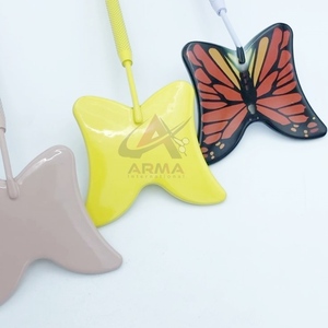 Venta caliente logotipo personalizado forma de mariposa espejo cosmético de acero inoxidable sostenible para la aplicación de maquillaje y pestañas - Product Image 3