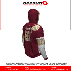 Conçu sur mesure hommes Sport français polaire sweats à capuche sweats hiver Gym Fitness utiliser ODM approvisionnement équipe Logo lettre sublimée - Product Image 3