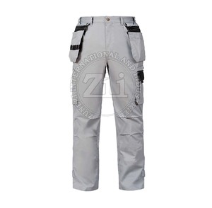 Pantalon cargo décontracté pour homme, 100 % coton de haute qualité, léger, infroissable, séchage rapide, écologique, avec braguette boutonnée, teint uni - Product Image 3
