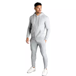 Veste à capuche personnalisée grande taille pour hommes motif solide jogging sweat/survêtement survêtement personnalisé - Product Image 1