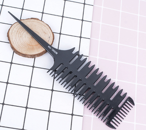 Peine de aceite trigémino de Europa y los Estados Unidos, peine especial de peluquero de <span class=keywords><strong>doble</strong></span> cara, peine de dientes grandes para el cabello de los hombres a la moda - Product Image 4