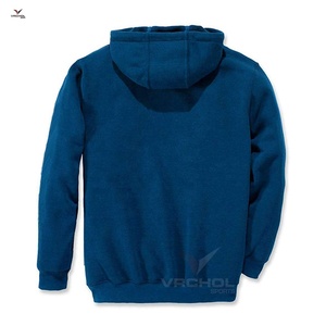 Sweat à capuche uni éponge de haute qualité personnalisable OEM grande taille pour hommes Anti-rétrécissement Anti-rides brodé Polyester polaire solide - Product Image 4