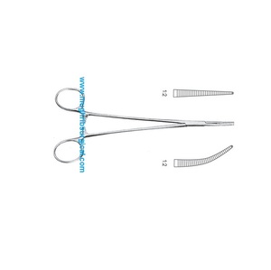 คีมหลอดเลือดแดง18ซม. ทำจากสเตนเลส1x2teeth โค้ง - Product Image 4