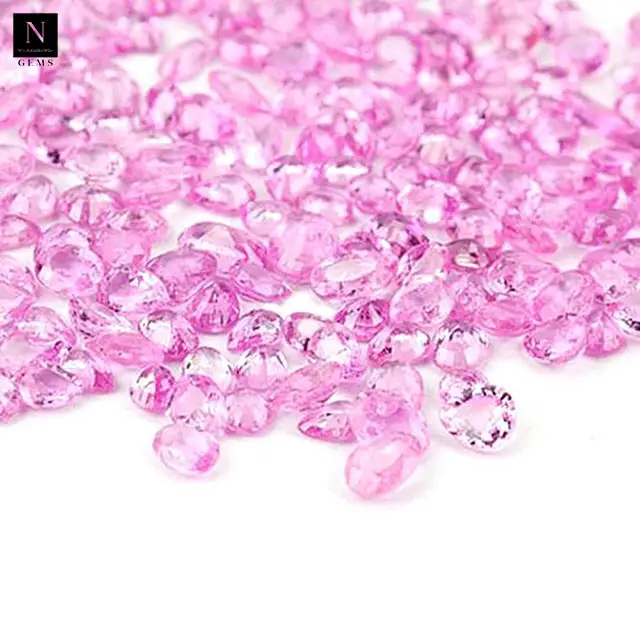 100% Natural genuine pink sapphire mixed shapes faceted loose gemstone