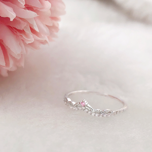 Anillo de plata 925 de Taiwán, corona romántica - Product Image 5