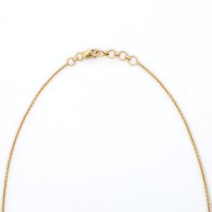 Collar de Topacio azul con forma de gota para mujer, joya hecha a mano de oro amarillo de 18K, joyería de moda al por mayor - Product Image 4