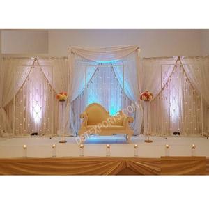 Pared de vela de escenario de recepción de boda cristiana, pared de vela de Metal de bajo presupuesto para pared de vela de diseñador de boda para decoración de boda - Product Image 1