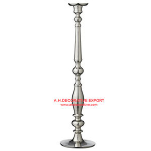 Candelabro moderno para decoración de boda, soporte de vela alto de aluminio con acabado antiguo dorado, a la venta - Product Image 5
