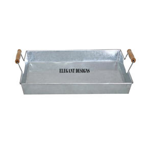 Bandeja de servicio galvanizada de forma ovalada, el mejor plato de servicio clásico y elegante, calidad Premium, plato de servicio galvanizado elegante - Product Image 2
