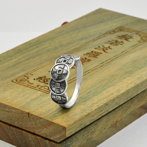 Anillos de Moda Unisex de 8mm de Ancho con Diseño de Dinero Chino, en Oferta - Product Image 4