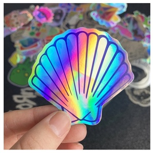 Tự Dính Hình Dạng Bất Thường Holographic Logo Vinyl In Ấn Tùy Chỉnh Die Cut Laser Hologram Dán - Product Image 6
