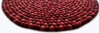 Wasserdichter roter Wollfilzteppich, beflockt, maßgefertigt, haustierfreundlich, handgefertigt, niedriger Flor, für Wohnzimmer, Kinderzimmer, Tür