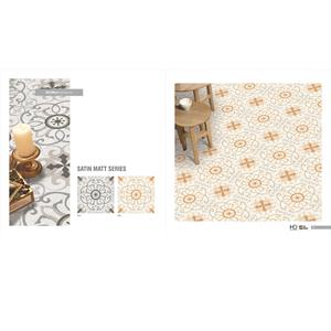 Carrelage de sol design en marbre de porcelaine polie émaillée de couleur blanche 40x40cm - Product Image 5