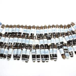 Cuentas de piedras preciosas biológicas facetadas de ópalo azul de 8 pulgadas de alta calidad, cuentas de piedra sueltas naturales con forma de palo para fabricación de joyas de pulsera - Product Image 6