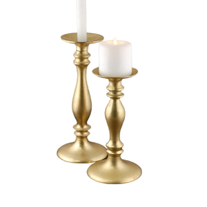 Pilar de vela chapado en oro, pilares decorativos para decoración del hogar, balcón, venta al por mayor - Product Image 1