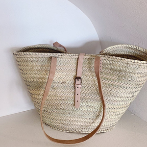 Panier de marché français moderne et minimaliste | |   Panier tissé | |   Panier en paille | |   Panier marocain fait main - Product Image 1