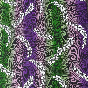 New Polynesian Traditional Tribal Style Print Fashion Fabrics - Product Image 1