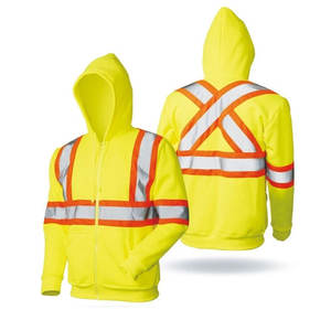 Sudadera DE SEGURIDAD reflectante de seguridad para invierno, Sudadera con capucha de alta visibilidad, 100% de lana, servicio OEM personalizado, sólido, venta al por mayor, PK - Product Image 1