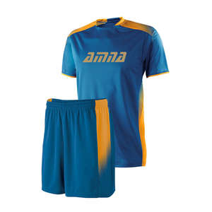 Uniforme de Football de bonne qualité, uniforme de Football à coupe sèche, couleur bleue, col rond - Product Image 6