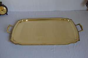 Brass Designer <b>Rectangle</b> Tray Embossed Border Classic <b>Mirror</b> Polish Fancy Look Serving Tray Fancy New Style Premium Servng Tray - Product Image 4