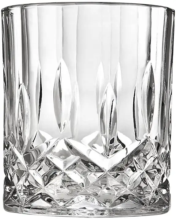 Vasos de cristal de estilo antiguo, juego de copas de Whisky con fondo grueso