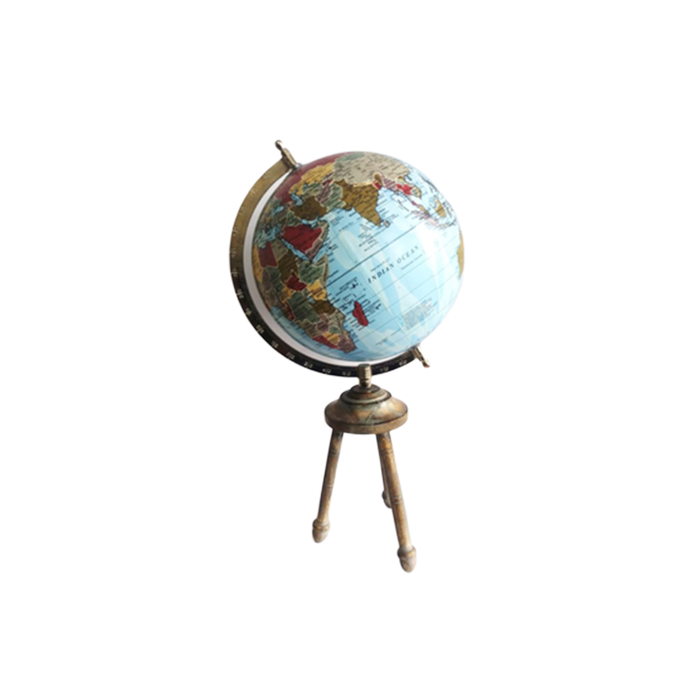 Purchase Exclusive Blue Earth Globe With Wood Stand Table Standing World Decorative Globe Buy at Cheap Price
