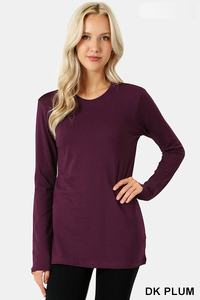Womens <b>T</b> <b>Shirt</b> Crew Neck Long Sleeve Cotton Stretch Top for Women Blank Ladies <b>T</b> <b>Shirts</b> Long Sleeve with Custom Printing Service - Product Image 6