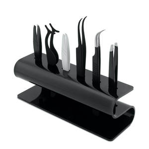 Support de pince à épiler à cils, en plastique, 6 pincettes noires, 1 pièce - Product Image 5