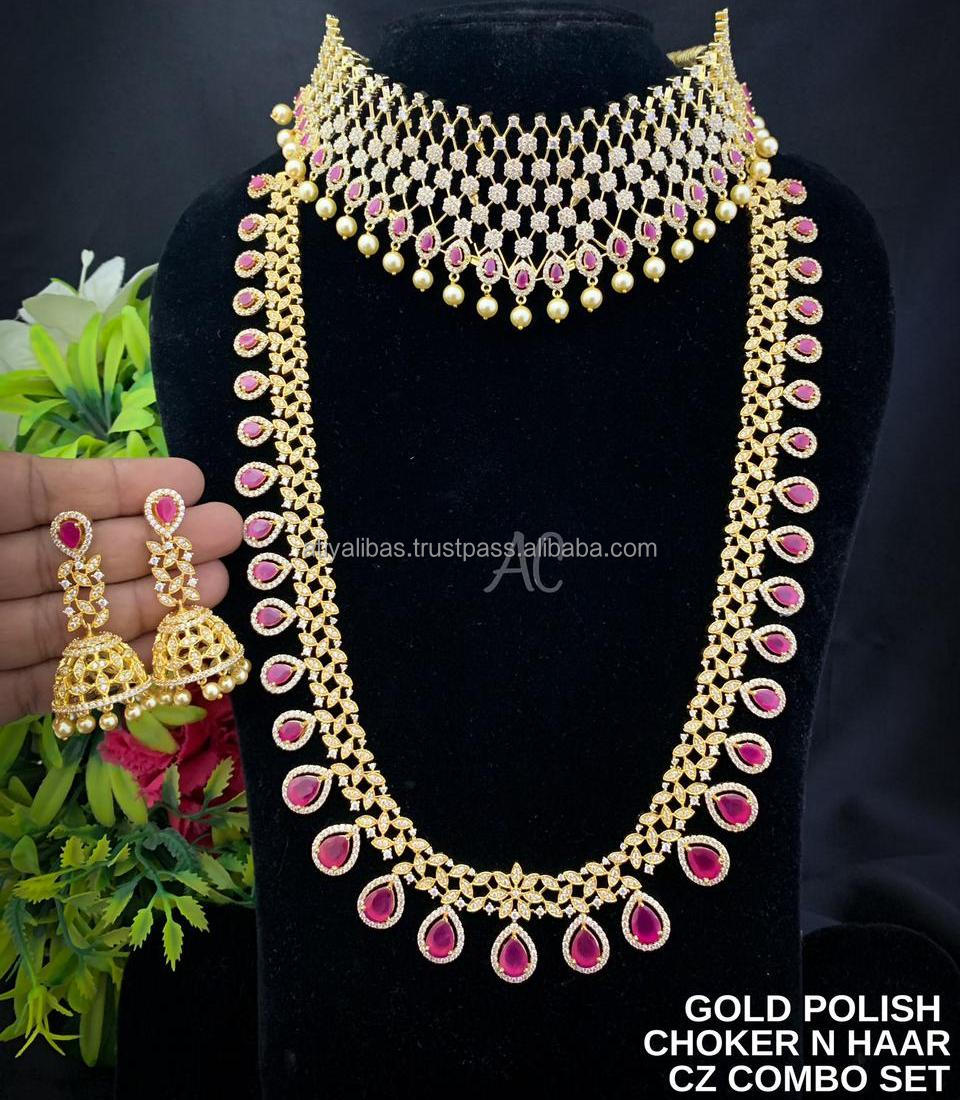 美丽的优质高品质黄金波兰项链 & neckless设置沉重的珍珠和宝石