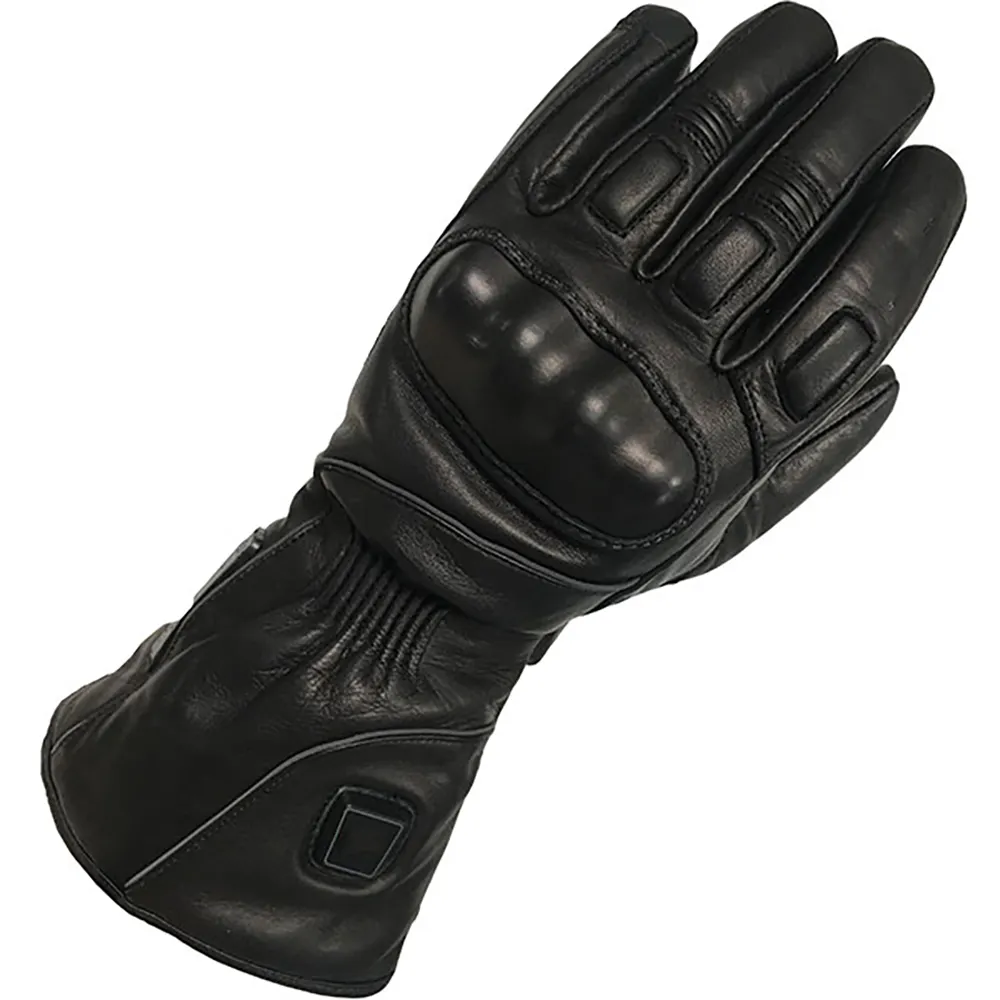 Waterproof, windproof electrically heated leather gloves with temperature control