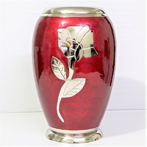 Contenedor de cenizas funerarias para cremación de adultos, de latón, plata, rosa, grabado, calidad prémium, restos humanos - Product Image 2