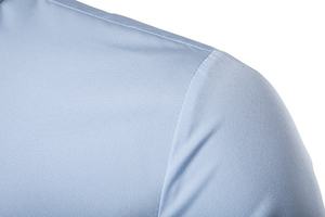 เสื้อเชิ้ตผู้ชายทรงแปลกตา ปักลายหรูหรา กระดุมเฉียง เสื้อเชิ้ตแขนยาวลำลอง ยี่ห้อ EVERGLOW ผ้าฝ้ายแท้ 100% - Product Image 3