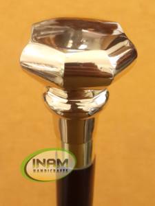 Vintage en bois de qualité fait main bâton de marche en laiton doré concepteur poignée - Product Image 2