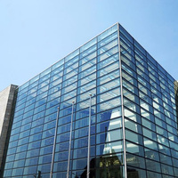 Panel de Vidrio para Exteriores de Edificios, Vidrio Templado sin Marco, Muro Cortina de Vidrio Aislante, Seguridad Estructural, Fachada de Vidrio Doble Acristalamiento