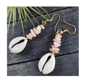 Pendientes de concha vaquera de ratán (0084587176063 WS) - Product Image 2