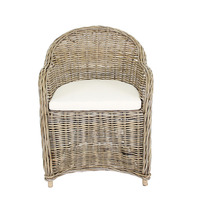 Ensemble de salon et de terrasse moderne en rotin naturel Kubu gris de Surabaya