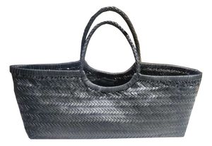 ที่กำหนดเองขายส่งแฟชั่นแฮนด์เมดทอผ้าทอมังกร Tote กระเป๋าถือหนังแท้ - Product Image 4