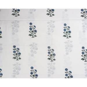 100% coton main bloc imprimé blanc et bleu tissu de courtepointe Style indien pour couverture rideaux couture écharpes et tissu décoratif - Product Image 4