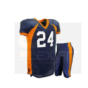 Uniforme de football de bonne qualité avec design personnalisé, ensembles d'uniformes de football américain en polyester - Product Image 1