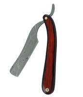 Rasoir droit professionnel de haute qualité en acier inoxydable Damas avec logo personnalisé, lame unique pour hommes ARMA AI-DR-008