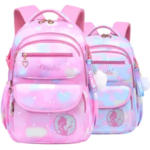 Школьные ранцы для девочек, Детский милый рюкзак принцессы большого размера для мальчиков, девочек, учеников начальной школы, рюкзак 6608