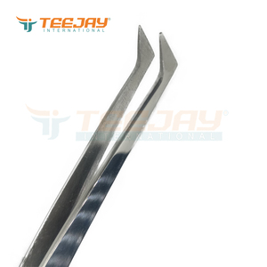 แหนบต่อขนตา TEEJAY รุ่นใหม่ ขนาด 14 ซม. สีเงินขัดเงา สแตนเลสสตีล ปลายเรียวเล็กพิเศษ สำหรับต่อขนตาแบบวอลลุ่ม - Product Image 3