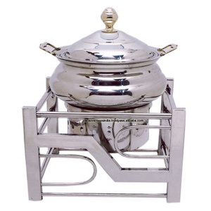 Luxury <b>Buffet</b> Equipment Stainless Steel Chafing Dish Hotel Restaurant Serving Dish With Stand - Product Image 1