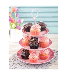 Hermoso Soporte Redondo de Metal de 2 Niveles Ecológico para Pasteles, Ideal para Fiestas de Cumpleaños y Festivales, Decoración de Pasteles - Product Image 3