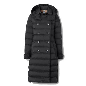 Chaqueta acolchada de lana de invierno al por mayor, hecha a medida, tallas, capucha larga a prueba de viento, patrón de punto bordado, plumón/algodón - Product Image 4