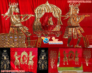 ฉากสำหรับงานแต่งงานที่มีสีสันสดใส,ฉากแบคดรอปแบบแขวนสำหรับงานแต่งงาน Mehndi - Product Image 5