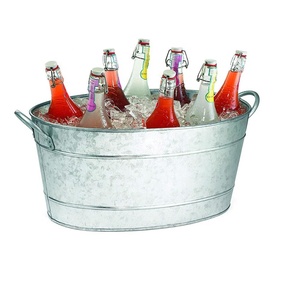 Creative Low MOQ Handmade Galvanized Large Wine Chiller Tub Wholesaler Manufacturer factory direct sale - Product Image 1