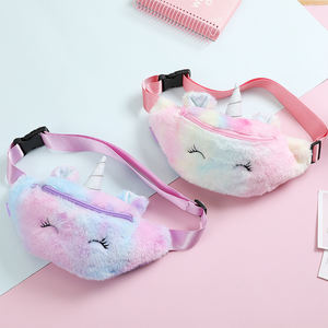 Bolso cruzado <span class=keywords><strong>de</strong></span> terciopelo <span class=keywords><strong>de</strong></span> felpa con dibujos <span class=keywords><strong>de</strong></span> unicornios para niños, <span class=keywords><strong>riñonera</strong></span> <span class=keywords><strong>de</strong></span> cintura para niños - Product Image 3