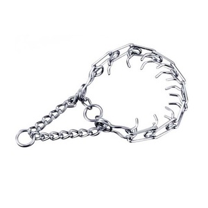 Collar de cadena de entrenamiento de perro de hierro con patrón sólido Premium de Taiwán, estilo clásico, Martingala de punta, venta al por mayor de fabricante - Product Image 1